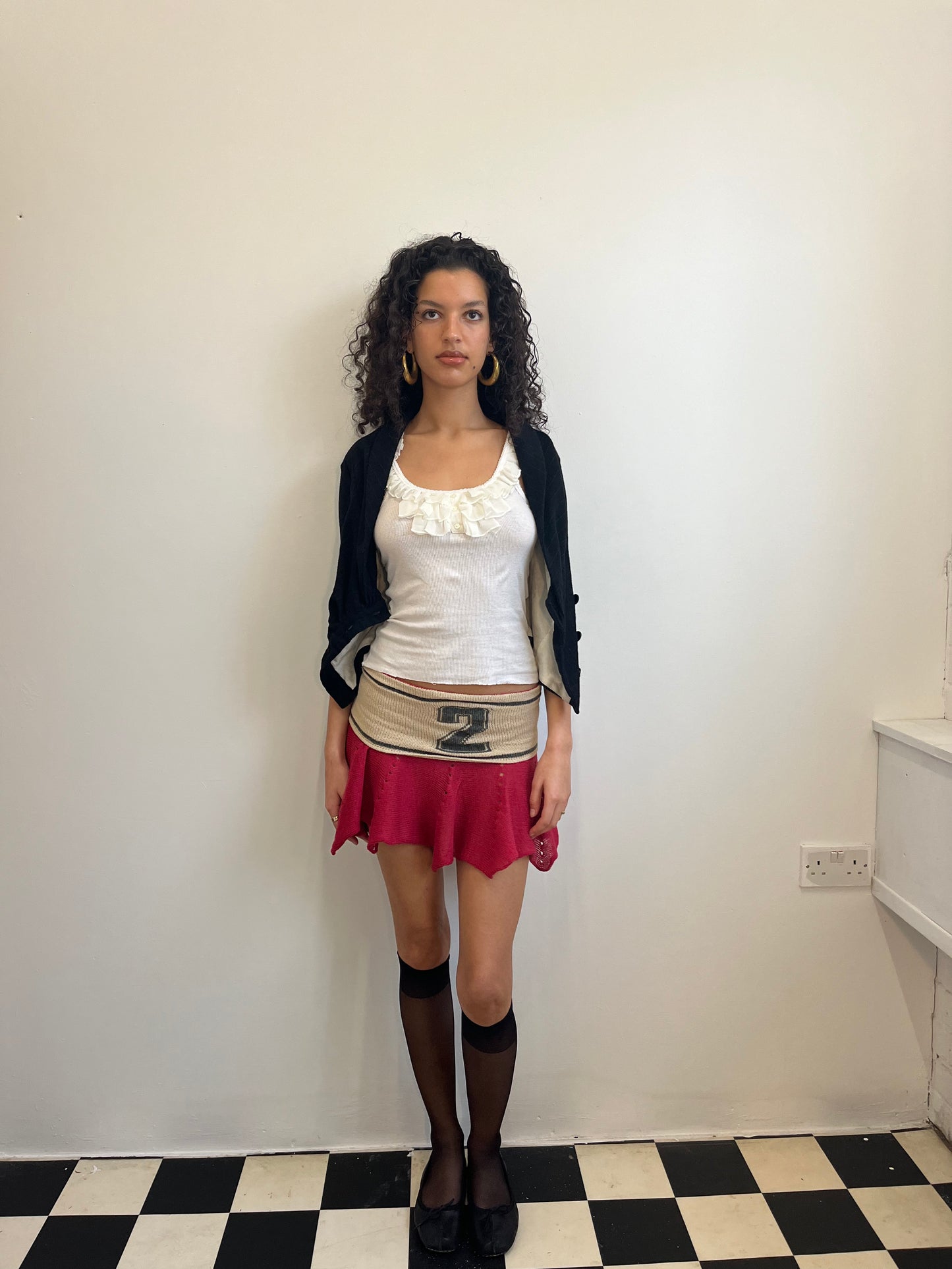 Ruffle mini skirt