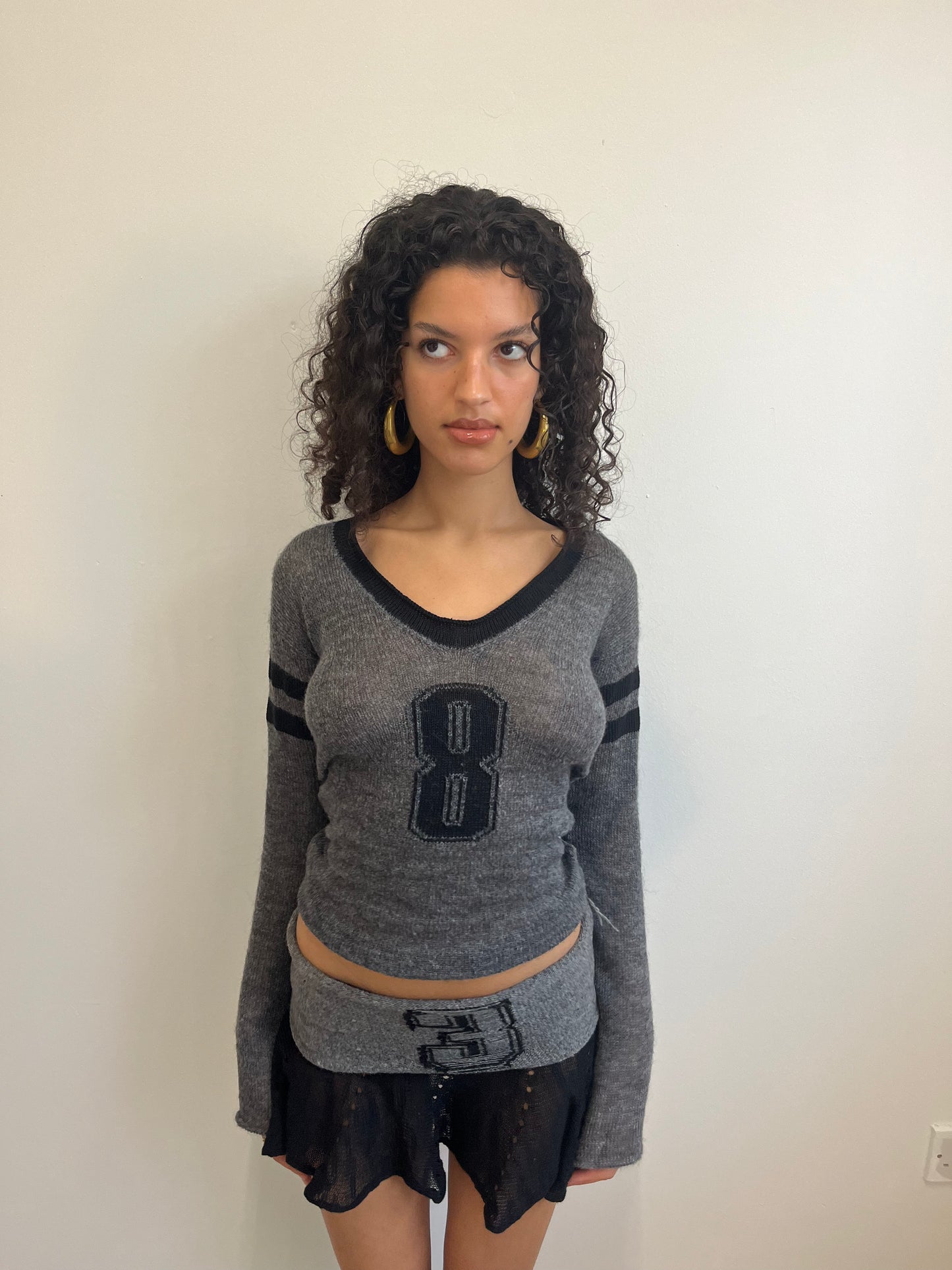 Mohair jersey longsleeve top