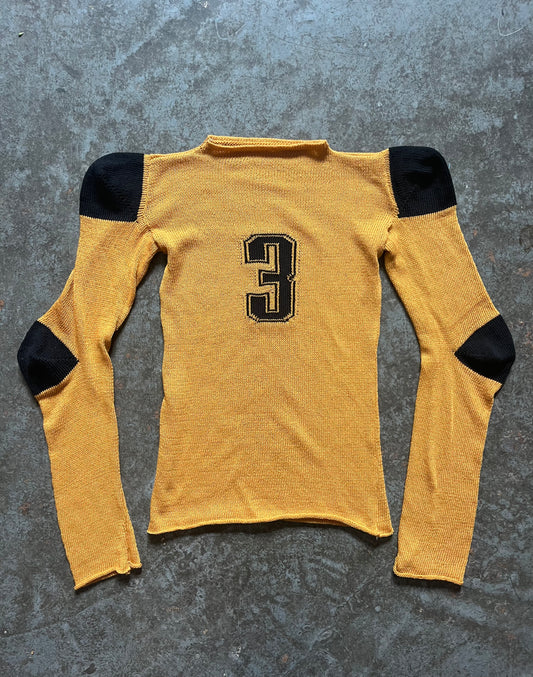 Football jersey cotton knit long sleeve