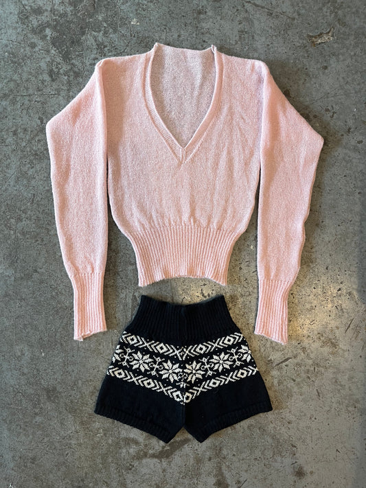 Mohair V-neck sweater