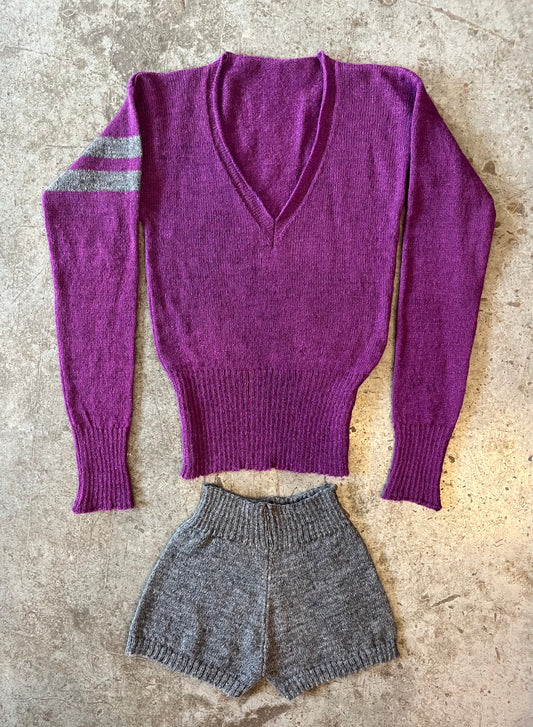 Mohair V-neck sweater