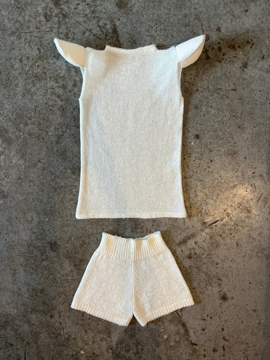 Shoulder pad top - ivory