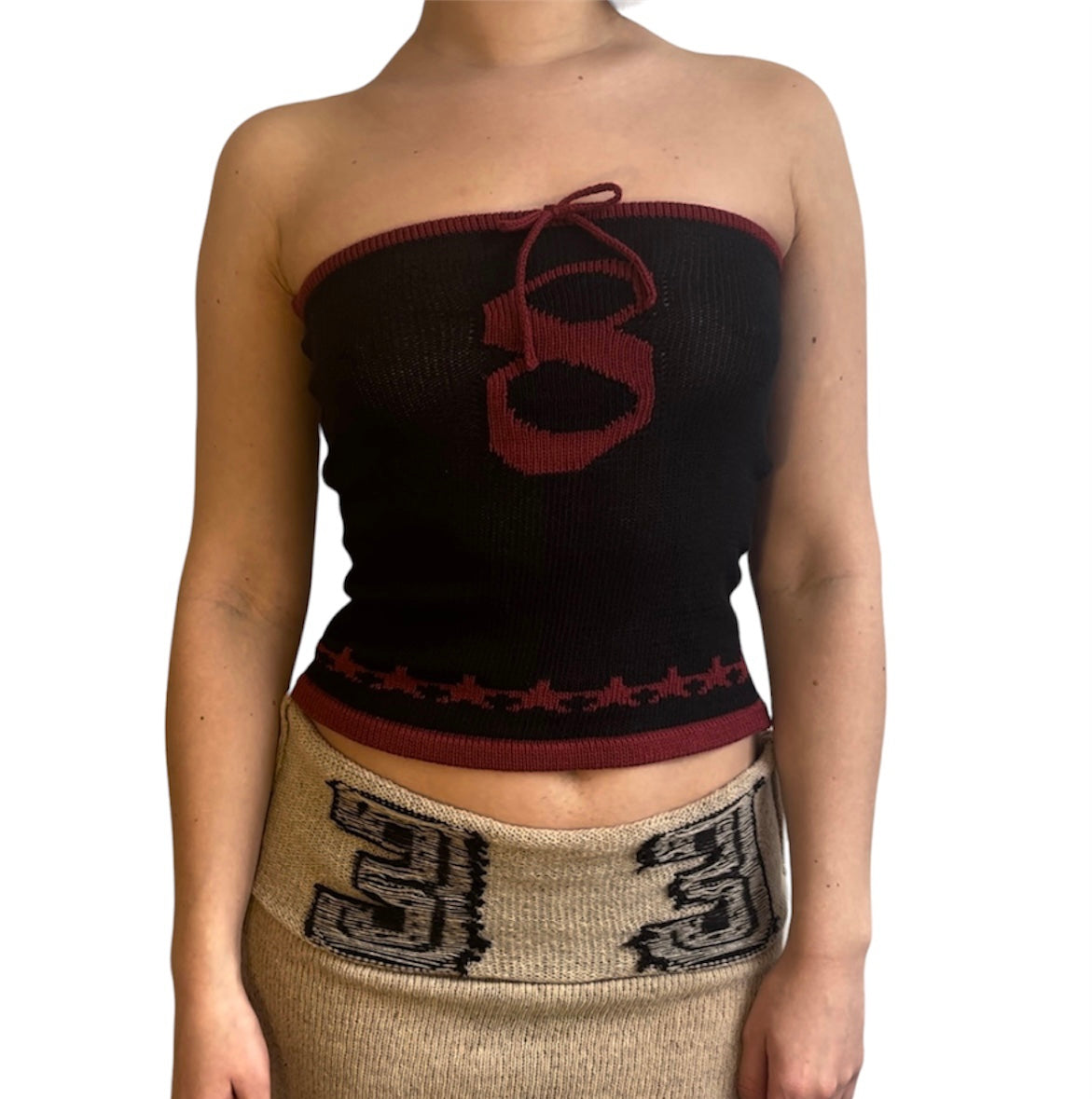 Knit number 8 tube top