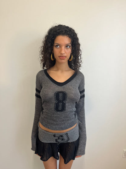Mohair jersey longsleeve top