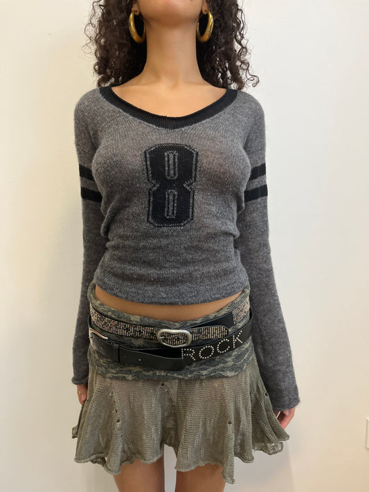 Mohair jersey longsleeve top