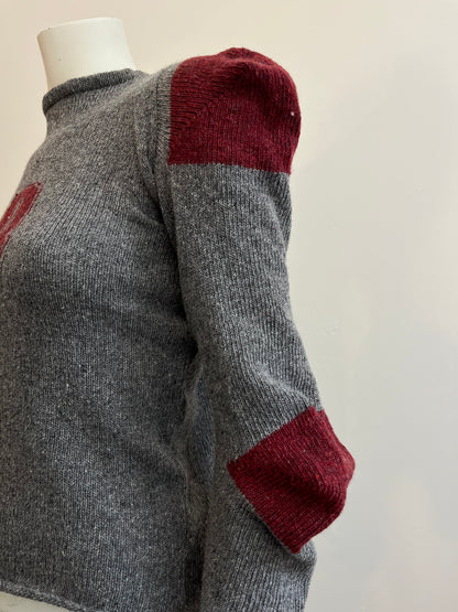 Football jersey wool knit jumper