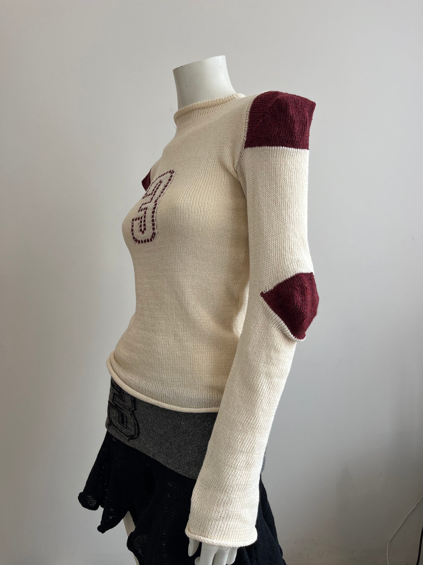 Football jersey cotton knit long sleeve