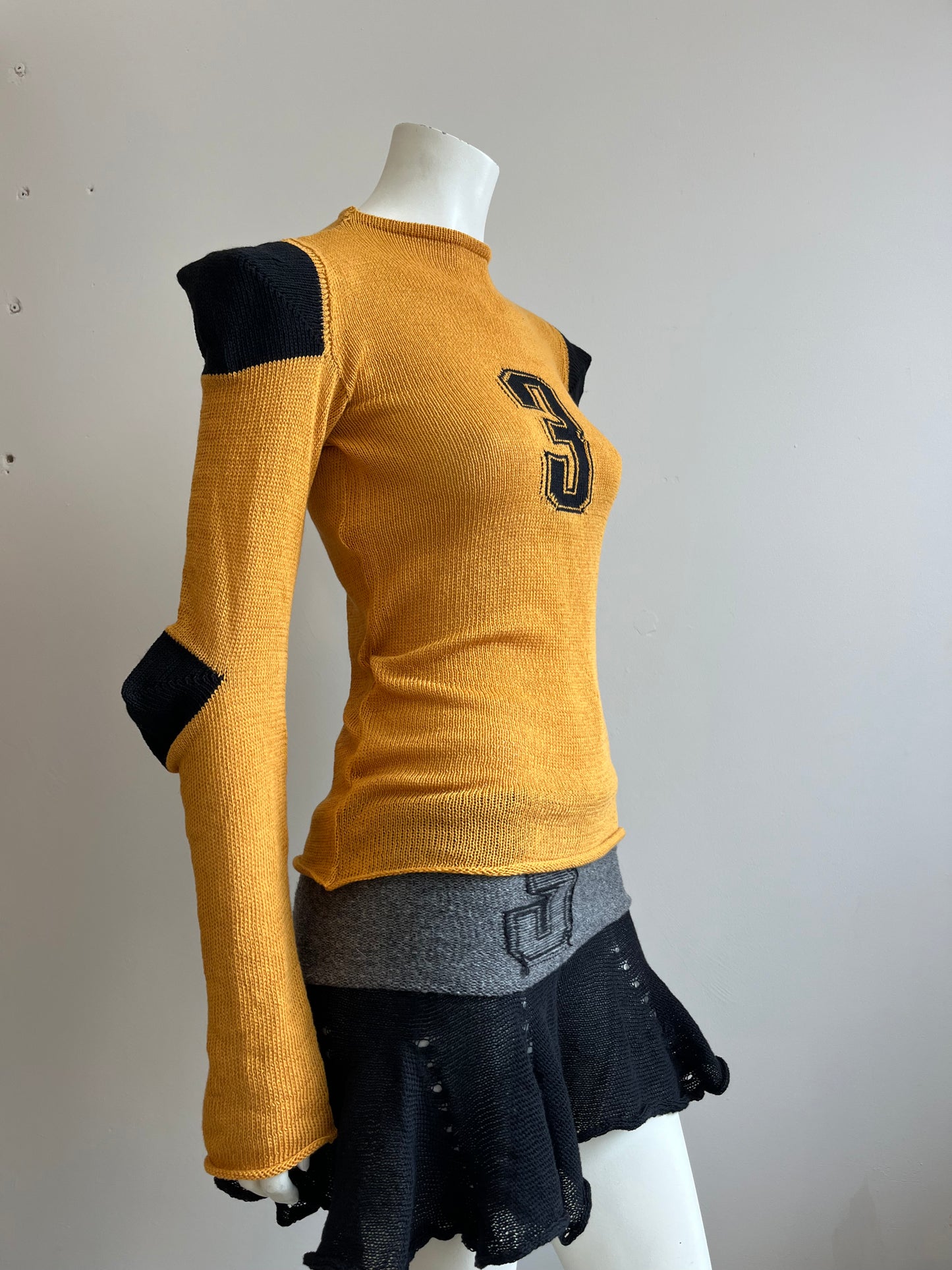 Football jersey cotton knit long sleeve