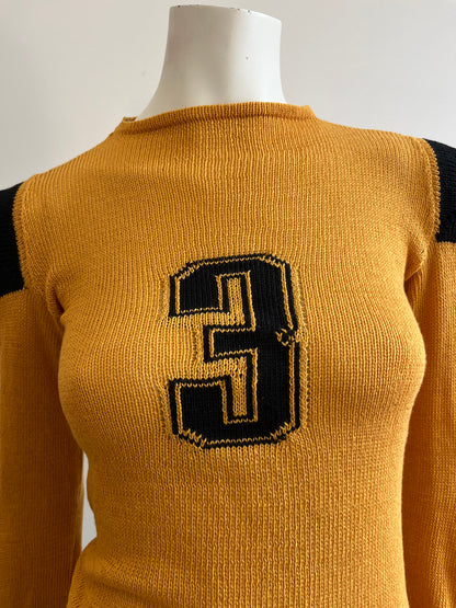 Football jersey cotton knit long sleeve