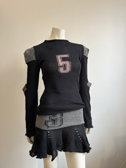 Football jersey cotton knit long sleeve