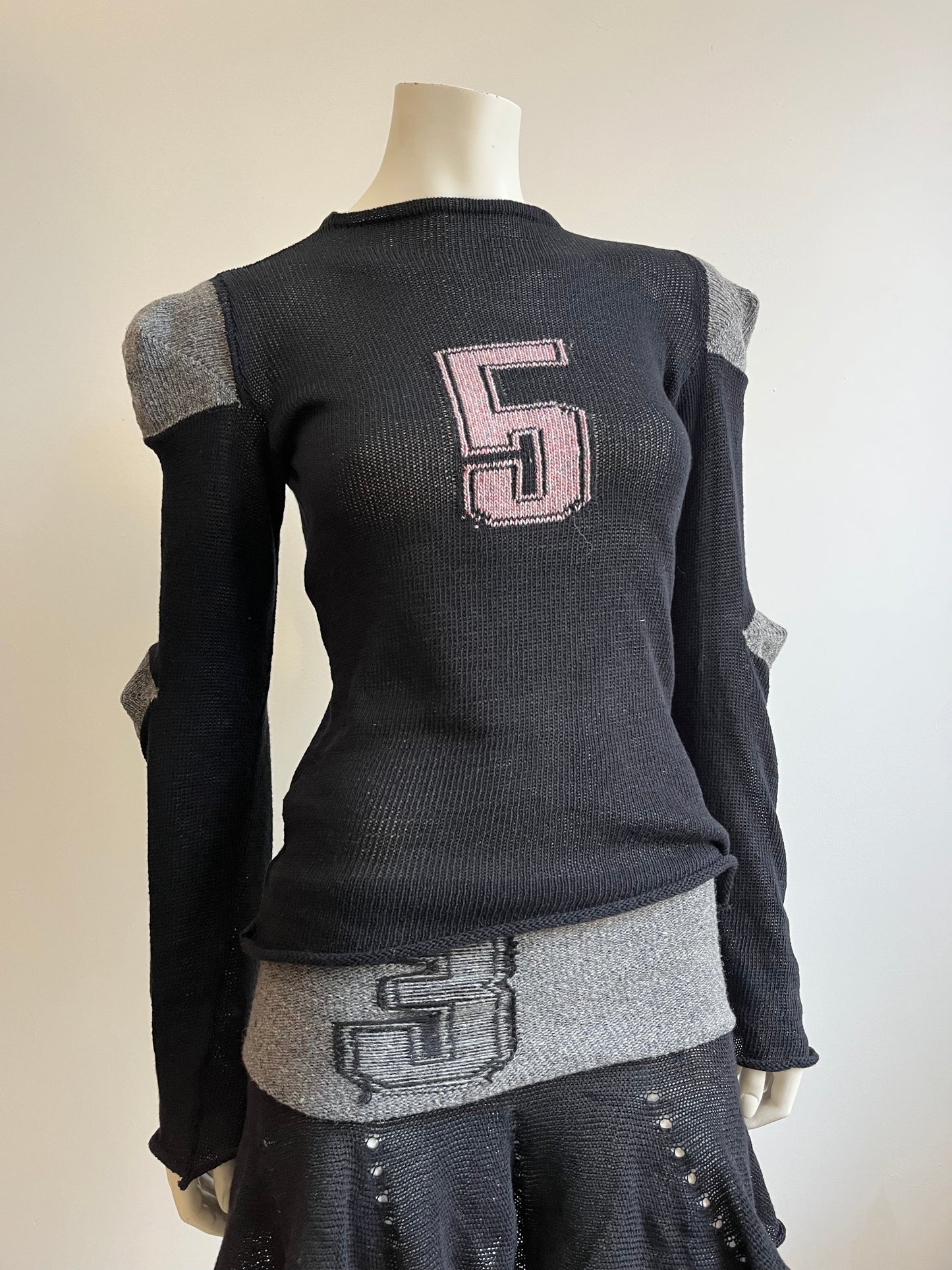 Football jersey cotton knit long sleeve