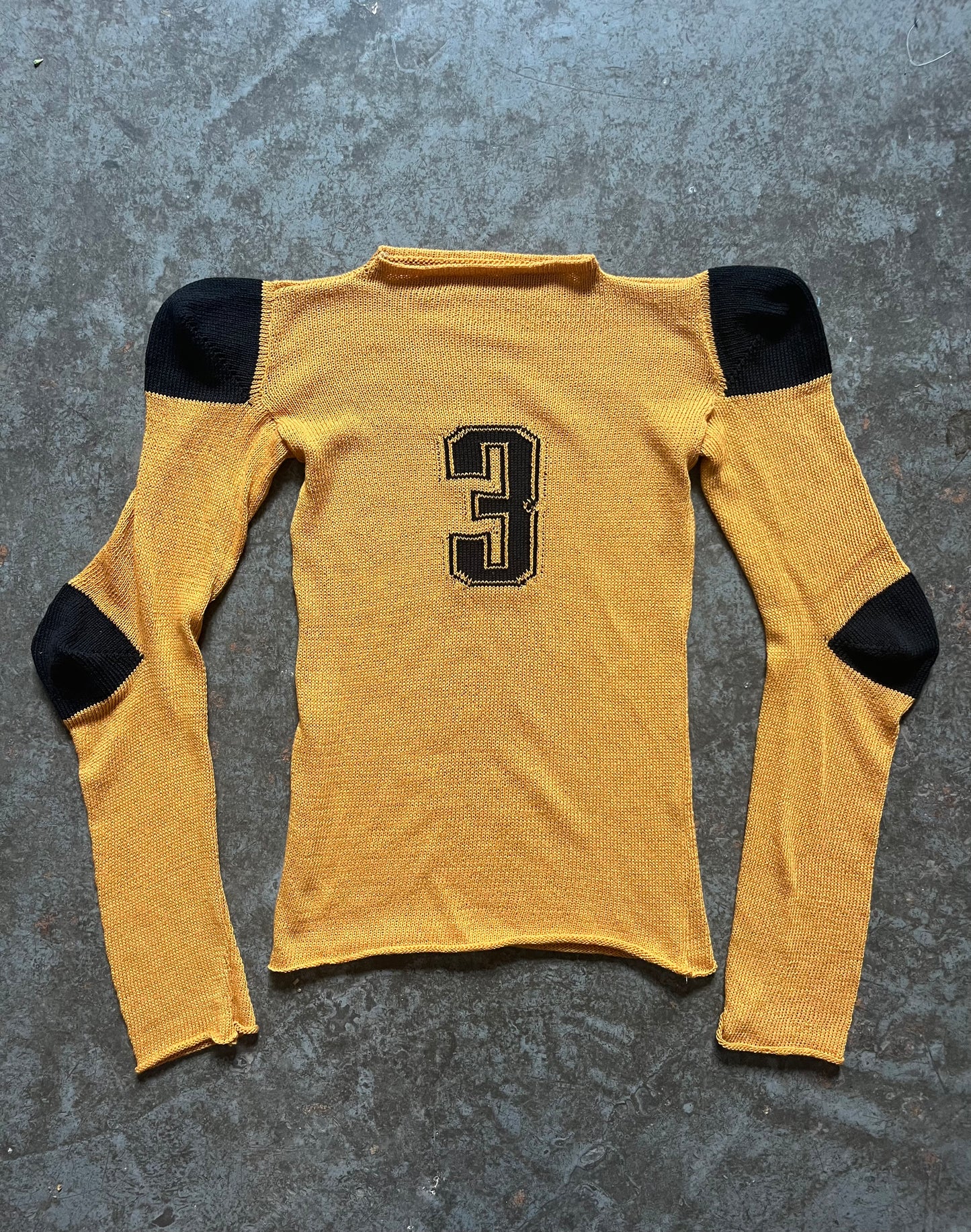 Football jersey cotton knit long sleeve