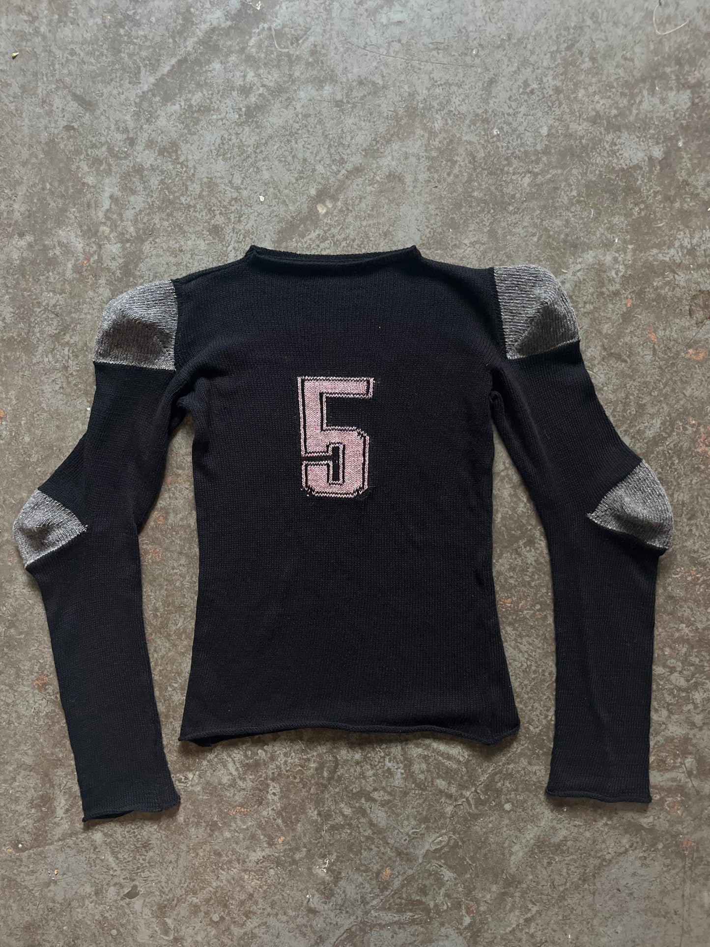 Football jersey cotton knit long sleeve