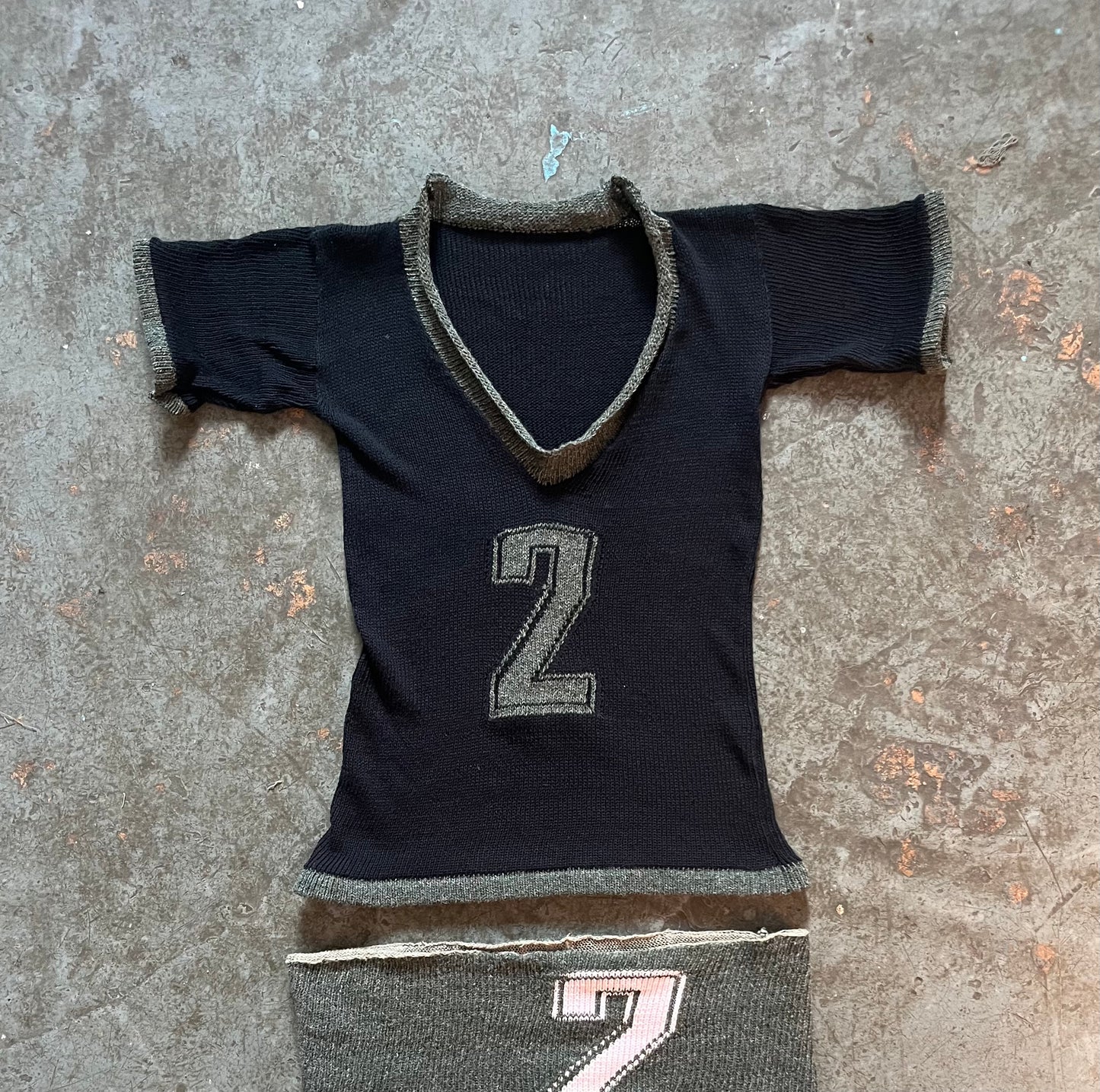 Custom knit football T-shirt