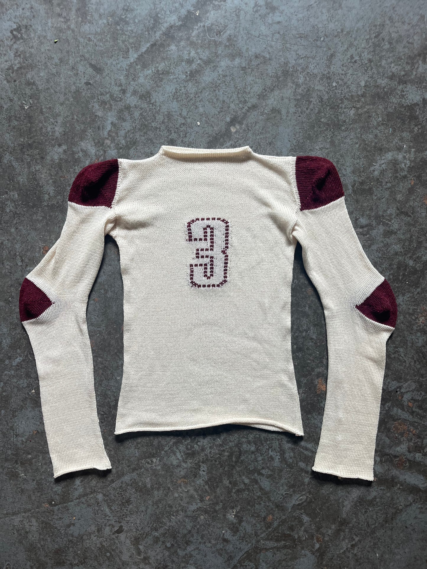 Football jersey cotton knit long sleeve