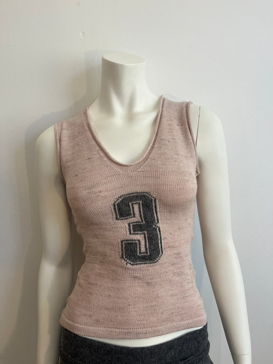 Pink stretch tank top