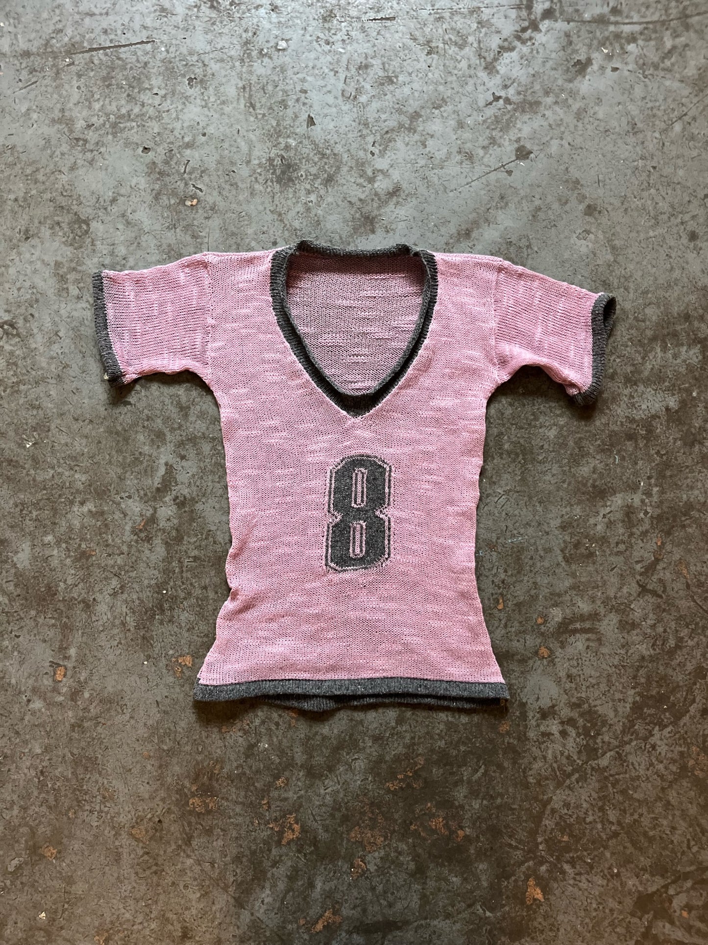 Custom knit football T-shirt