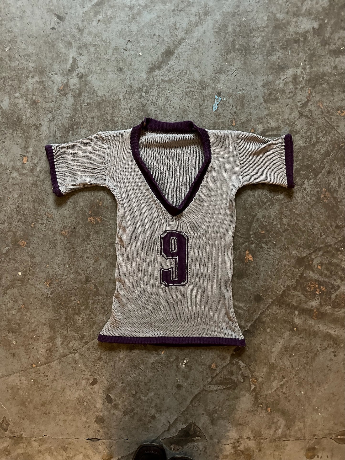 Custom knit football T-shirt