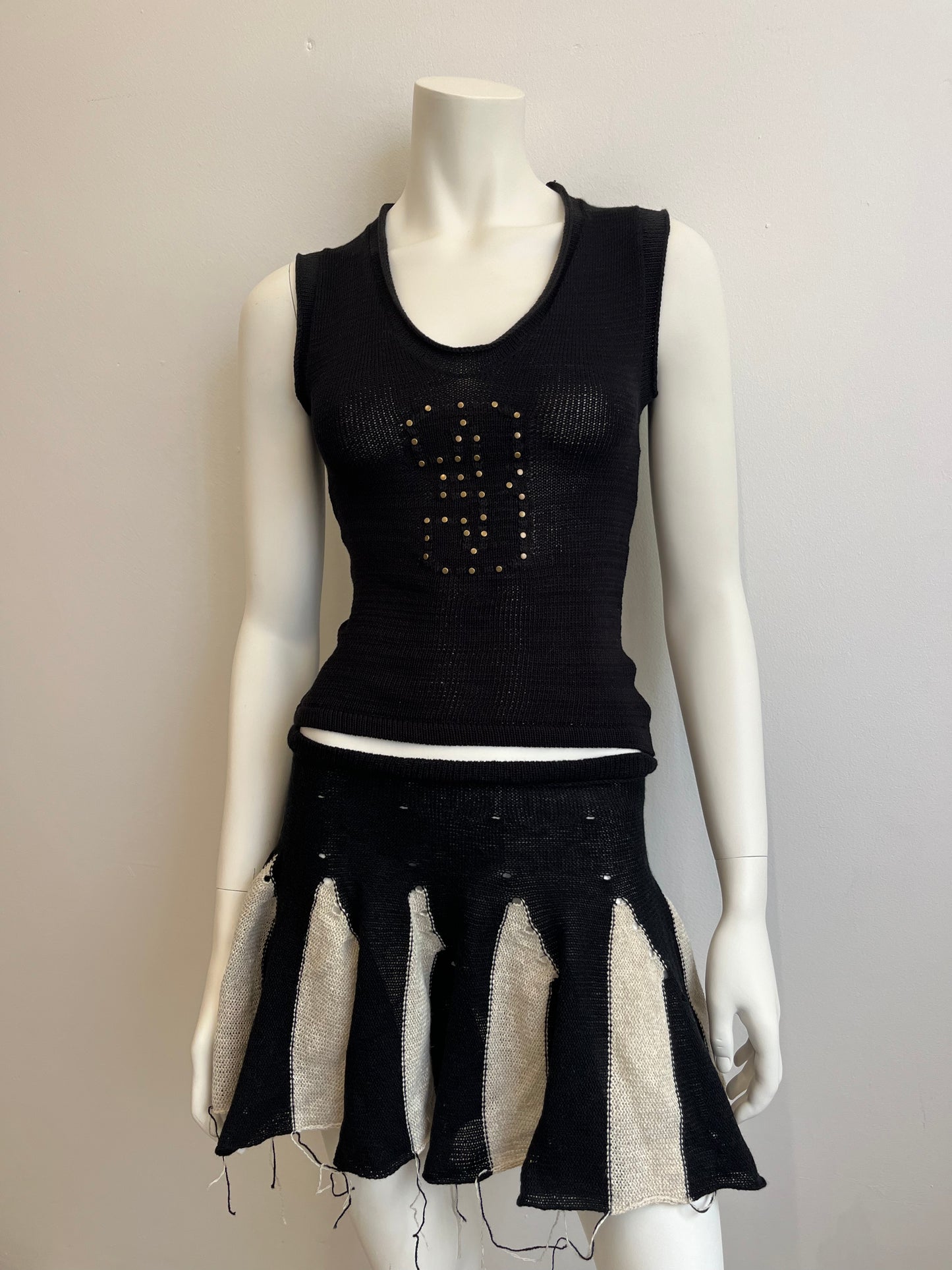 Black studded tank top