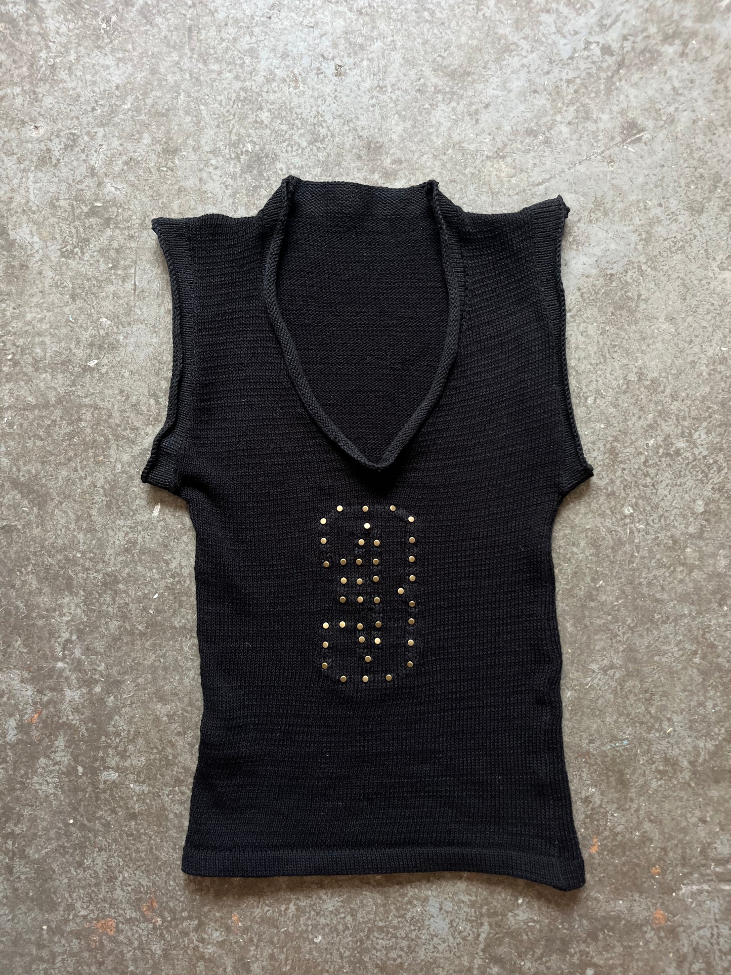 Black studded tank top