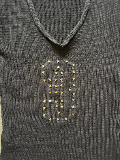 Black studded tank top