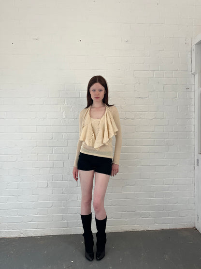 Ruffle blouse- cream