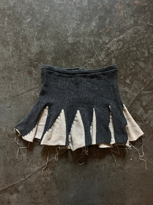 Grey ruffle skirt