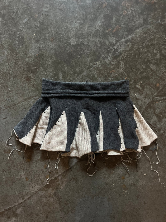 Grey ruffle skirt