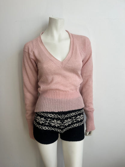 Mohair V-neck sweater