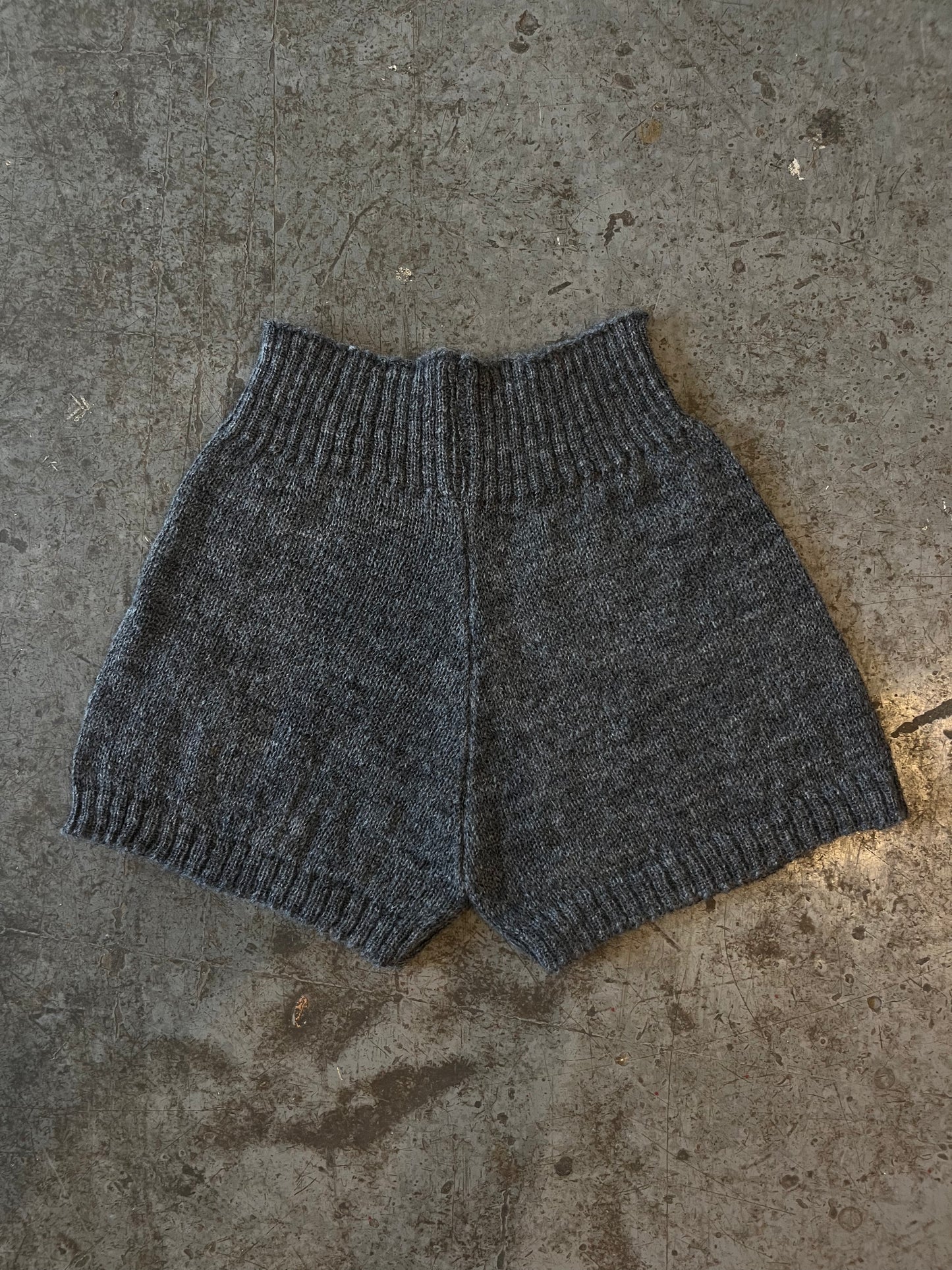Mohair mini shorts - grey
