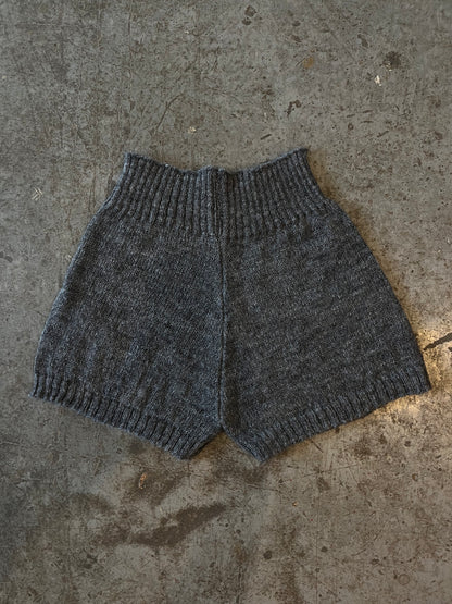 Mohair mini shorts - grey