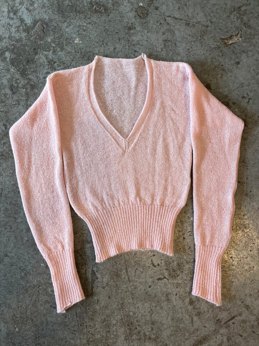 Mohair V-neck sweater
