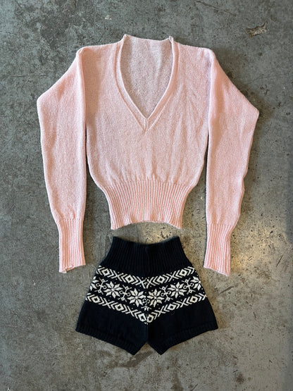 Mohair V-neck sweater