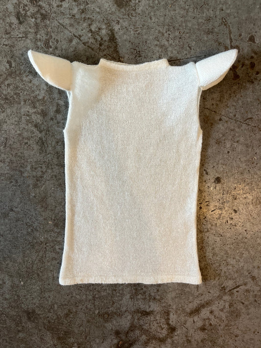 Shoulder pad top - ivory