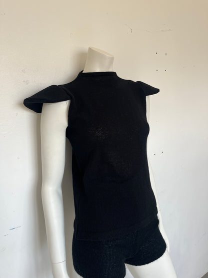 Shoulder pad top - black