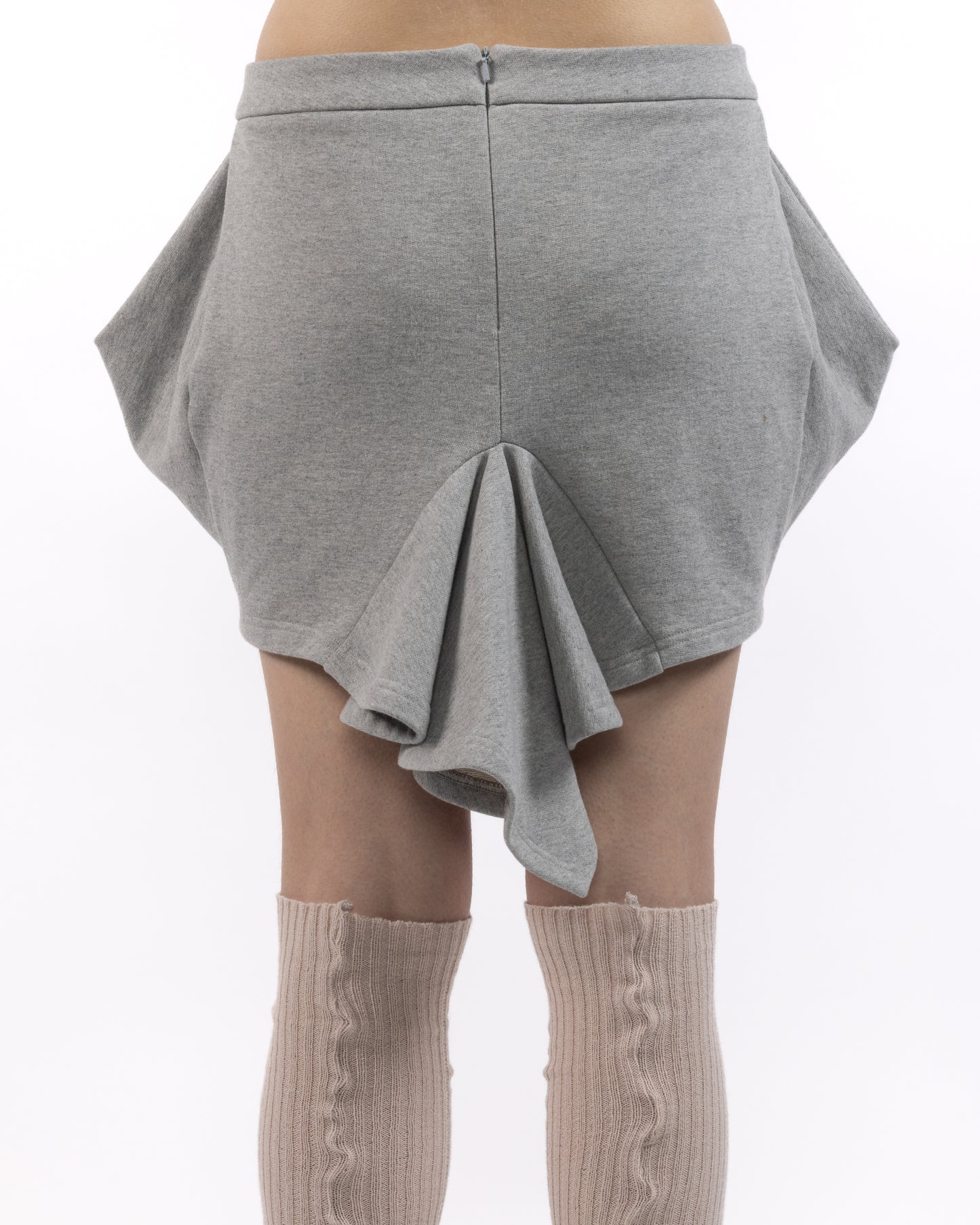 Pleated French Terry Tulip Skirt